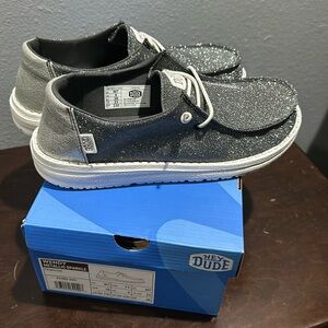 Hey dude Wendy metallic sparkle charcoal